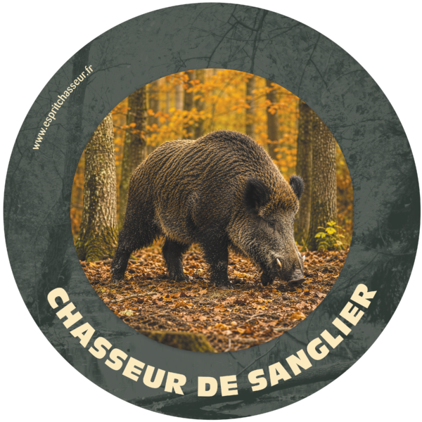 Sticker Chasseur de sanglier