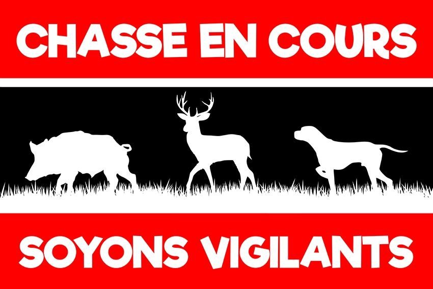 Plaque aimantée Chasse en cours – Silhouettes gibier – Image 2