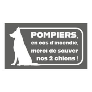 Pet Alert Pompiers – Chiens (lettrage) – autocollant Pet Alert en lettres découpées
