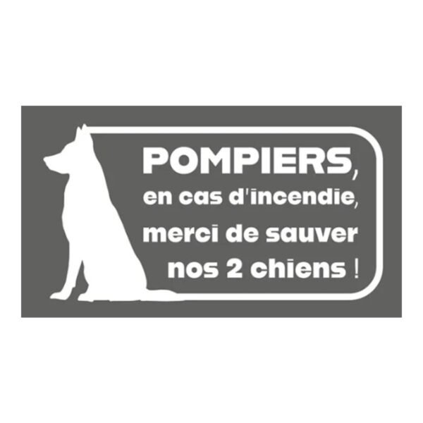 Pet Alert Pompiers – Chiens (lettrage) – autocollant Pet Alert en lettres découpées