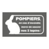 Pet Alert Pompiers – Lapins (lettrage) – autocollant Pet Alert en lettres découpées