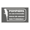 Pet Alert Pompiers – Oiseaux (lettrage) – autocollant Pet Alert en lettres découpées