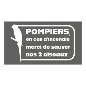 Pet Alert Pompiers – Oiseaux (lettrage) – autocollant Pet Alert en lettres découpées